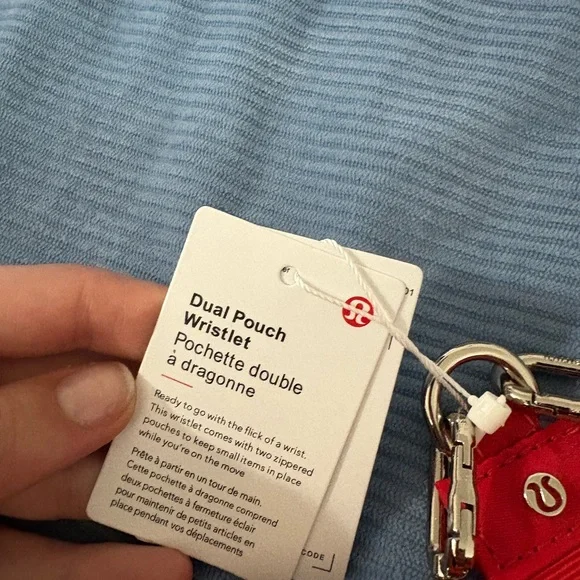 lululemon Red Zip Pouch and Keychain Strap Set - Picture 7 of 7